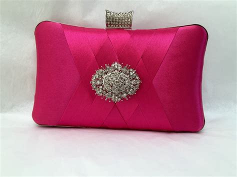 hot pink evening clutch.